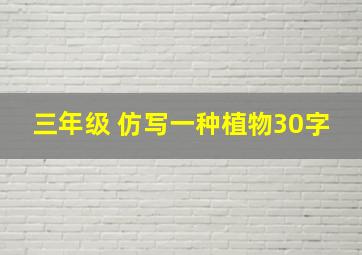 三年级 仿写一种植物30字